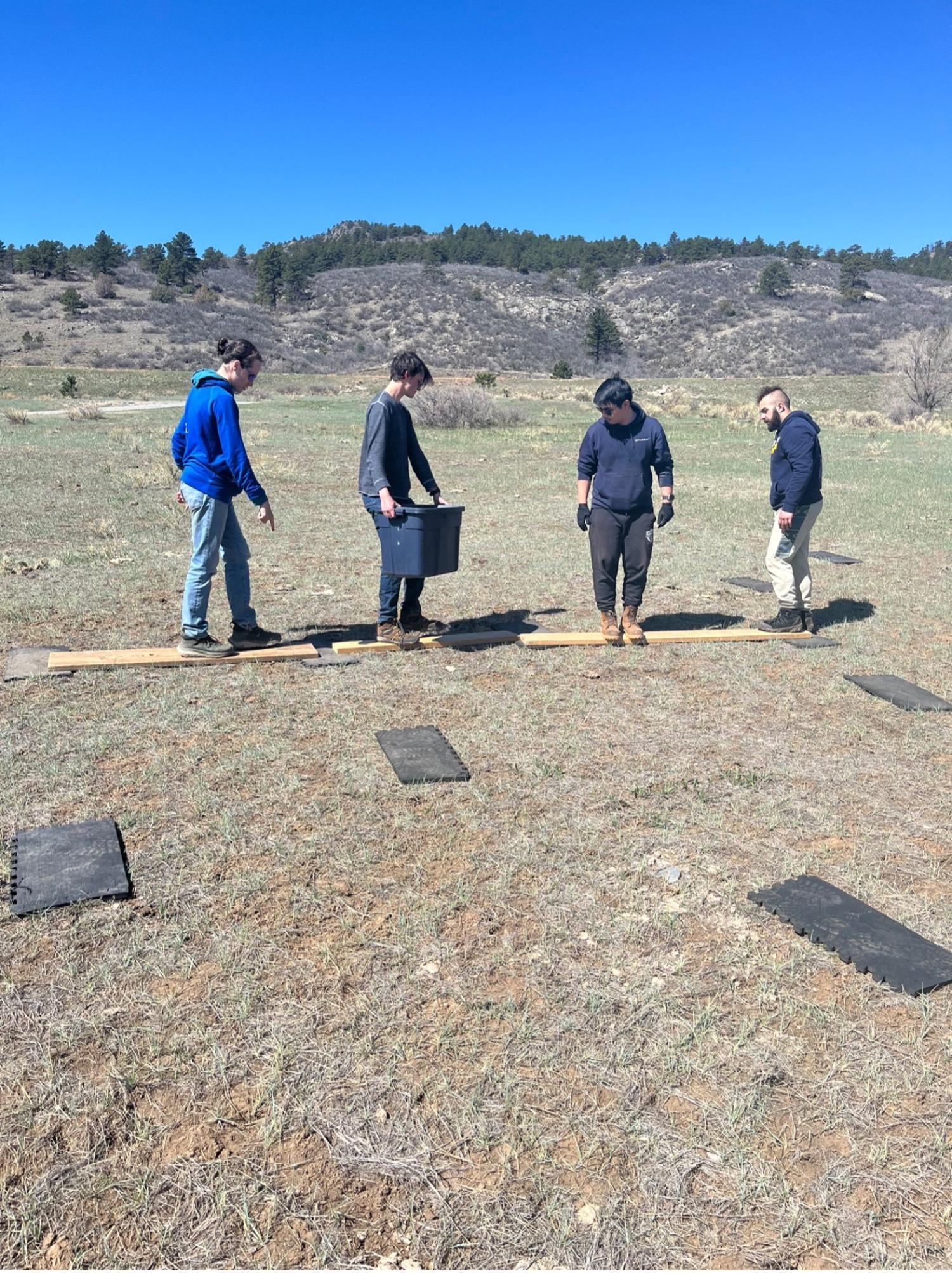 ELI students participating in a leadership reaction course