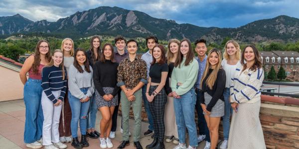 Herd Leadership Council students posing in front of the flatirons