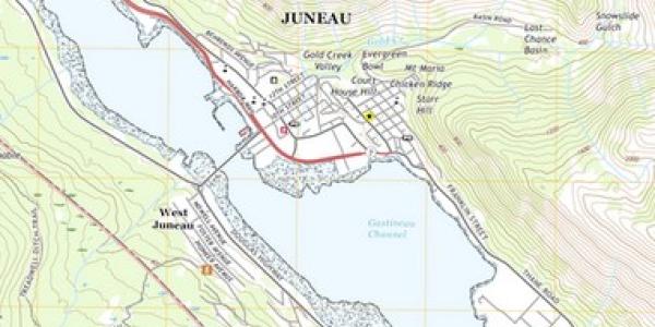 USGS Map of Juneau Alaska