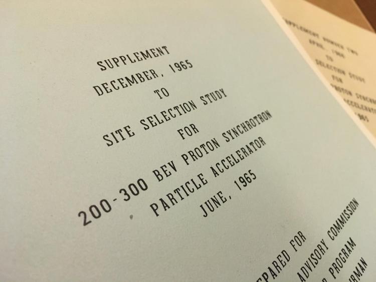 Particle Accelerator report from the Condon Collection