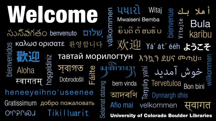Welcome in multiple languages