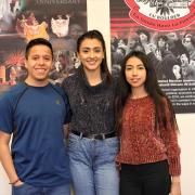 Students Adán García, Ashly Villa-Ortega, and Amairany Casillas-Alcala were the leading curators for the exhibit. 