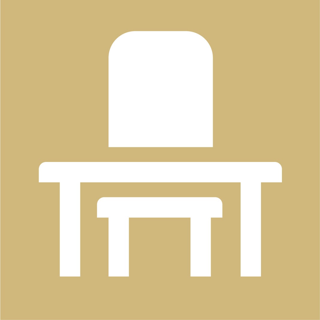 Desk and chair icon