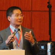 Baowen Li speaking at the conference.