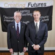 Duane Chesley at the 2012 Engineering Scholarship Dinner with his scholarship recipient