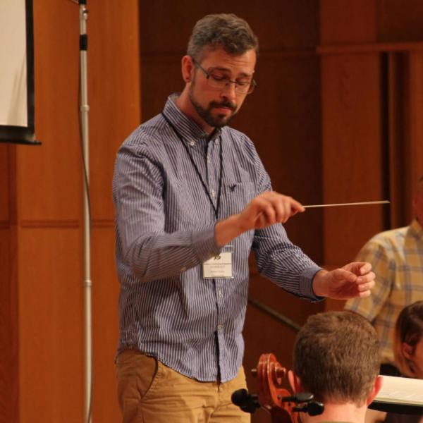 orchestral student conducting