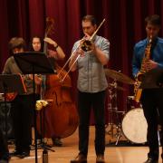 jazz students on stage