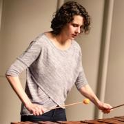 Jennie Dorris playing marimba