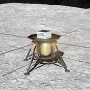 Artist illustration of the LuSEE DAPPER craft on the lunar surface