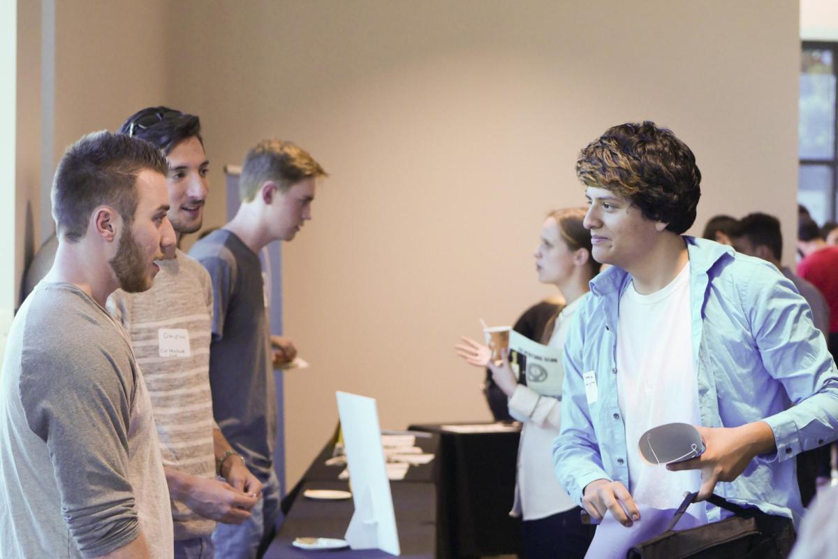 people mingling at event