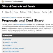 Proposals and Cost Share