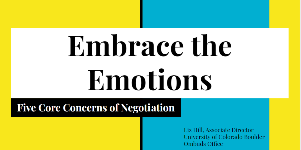 Slide 1 of the "Embrace the Emotions" presentation
