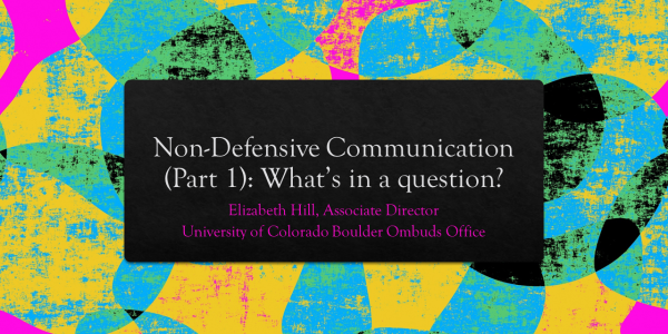 The title slide of the Non-Defensive Questions presentation