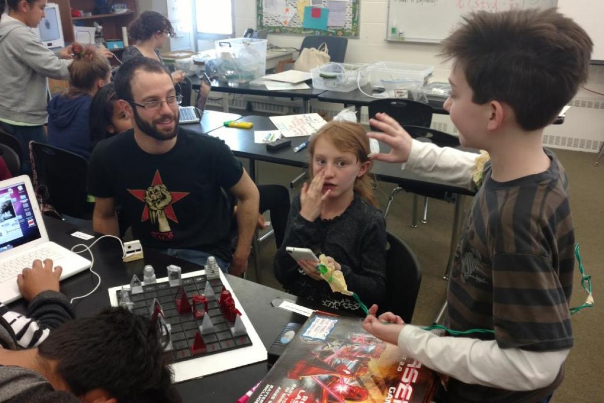 PISEC students learning with a UE