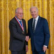 Charles Hull and President Joe Biden shaking hands