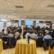 Eric Cornell gives a keynote address at the Undergraduate Research Expo