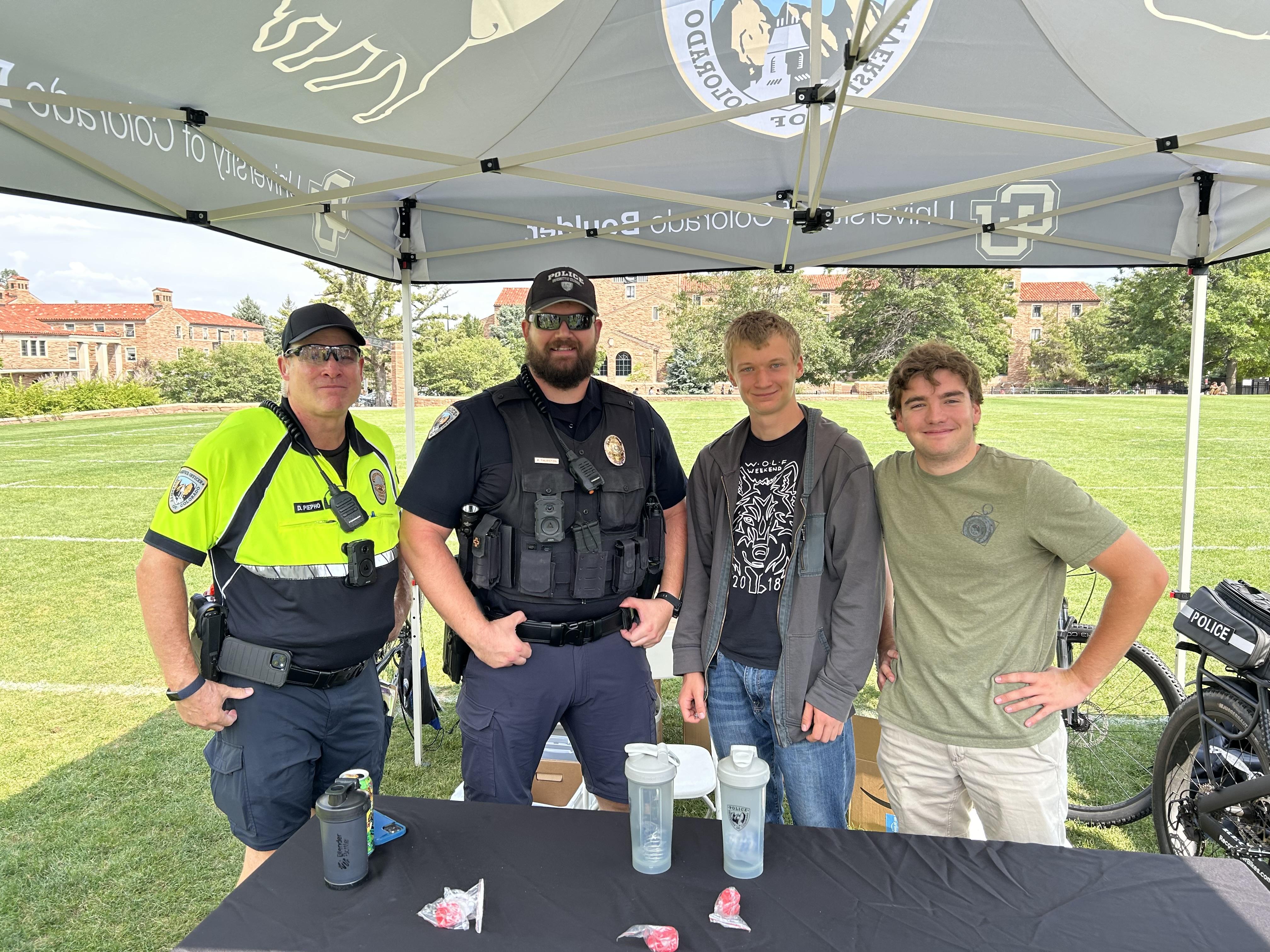 Officers tabling at Bike Fest