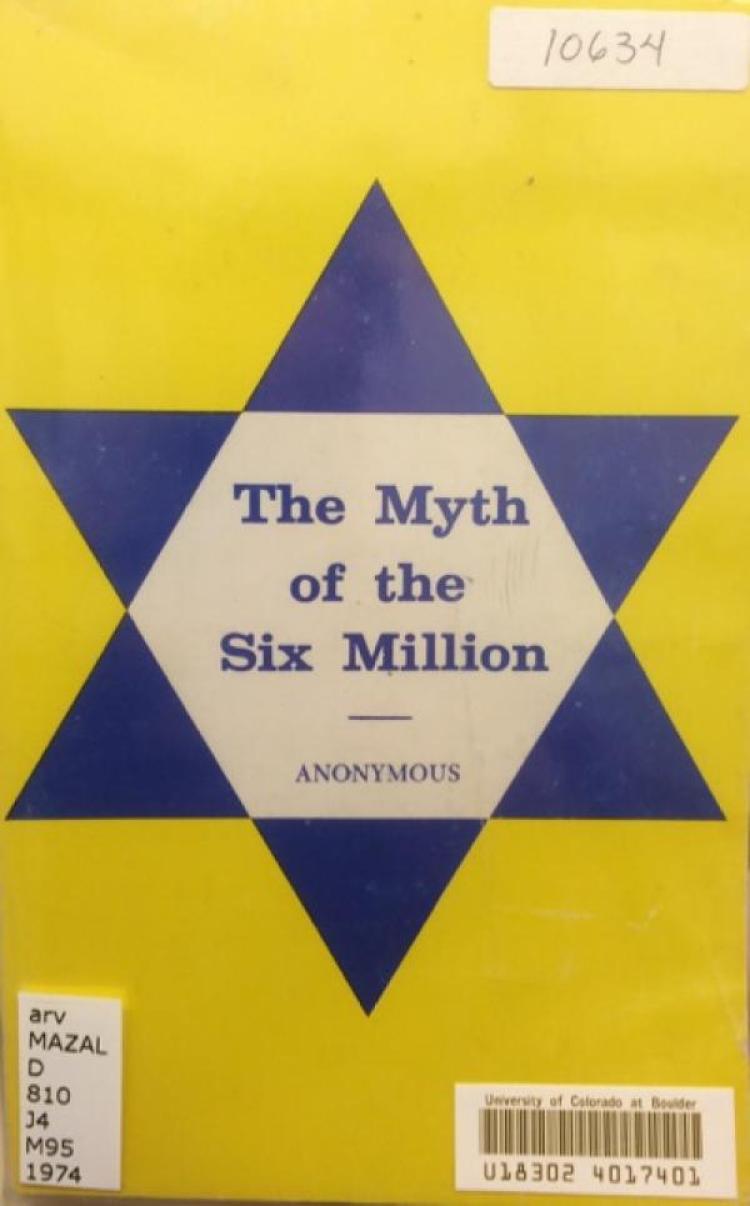 Image result for The Myth of the Six Million