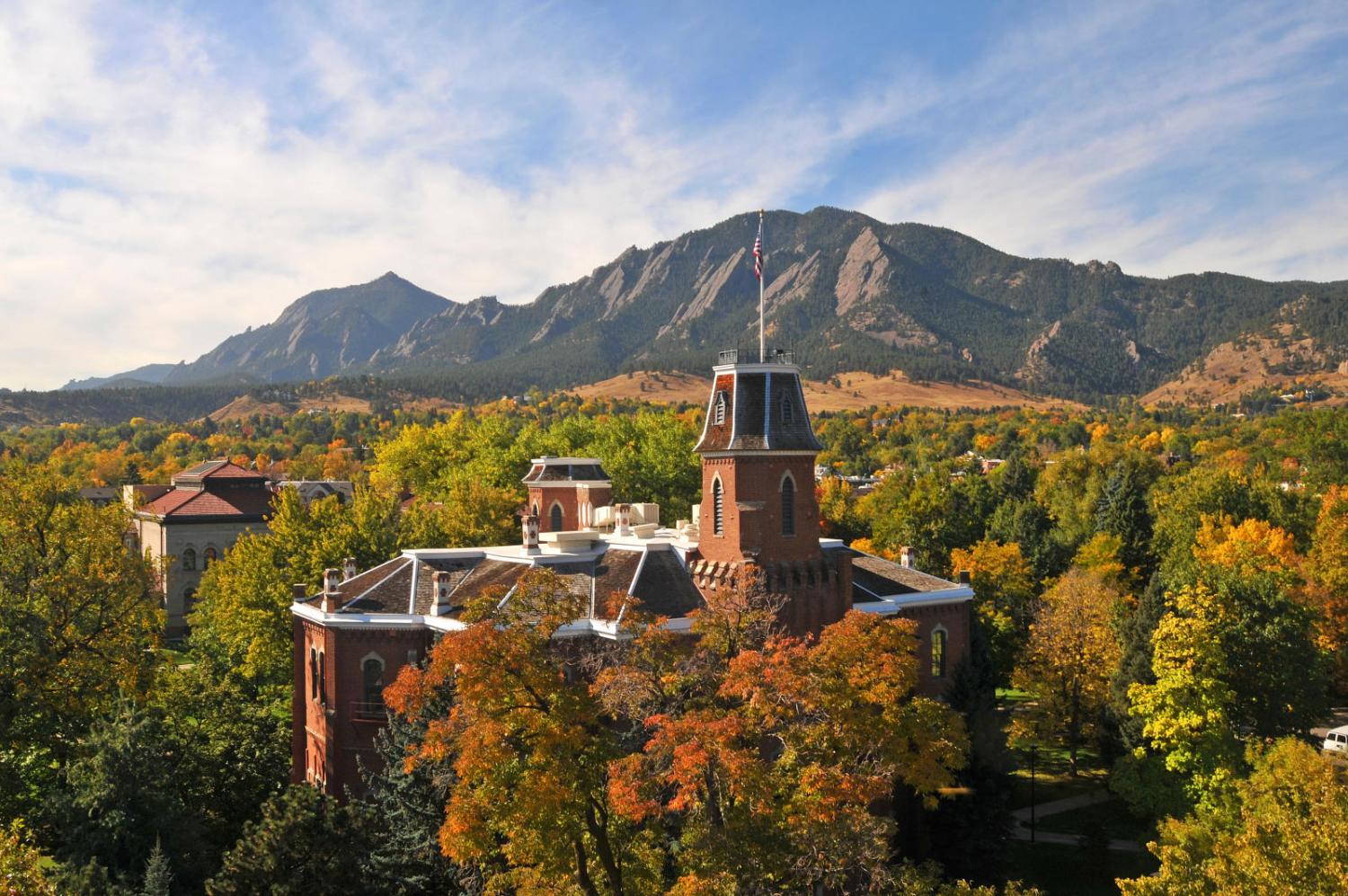 Old Main aerial photo