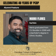 Mario Flores, PCDP alumni