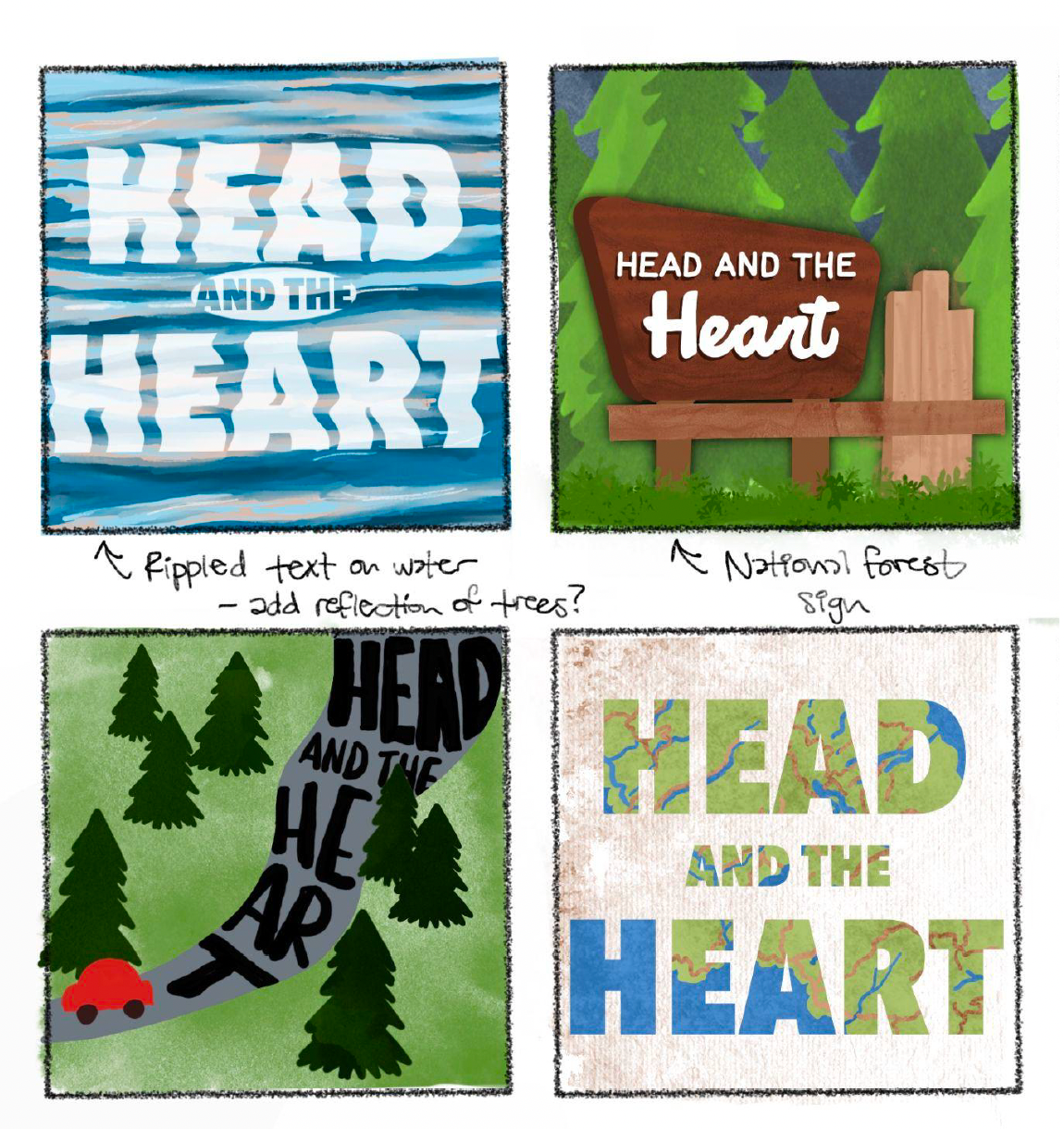 sketches for The Head and the Heart album cover