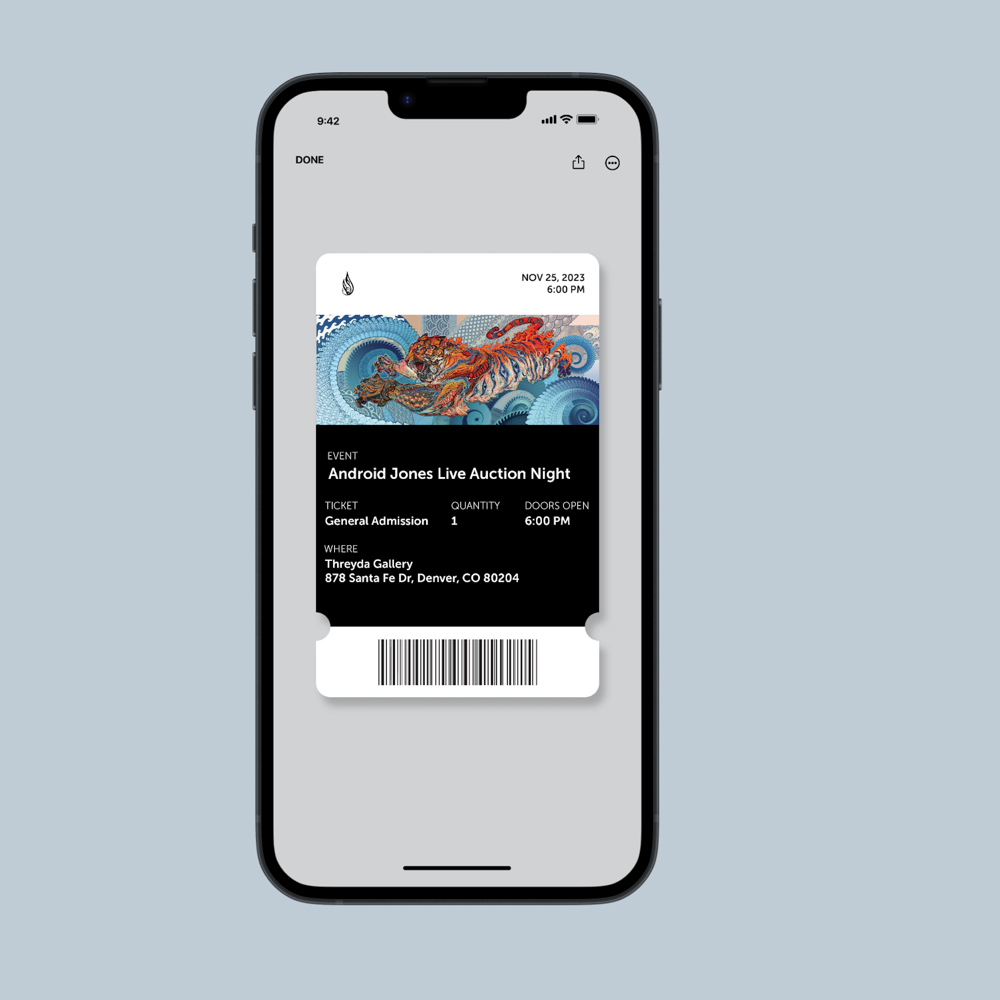 E-ticket for Threyda Gallery