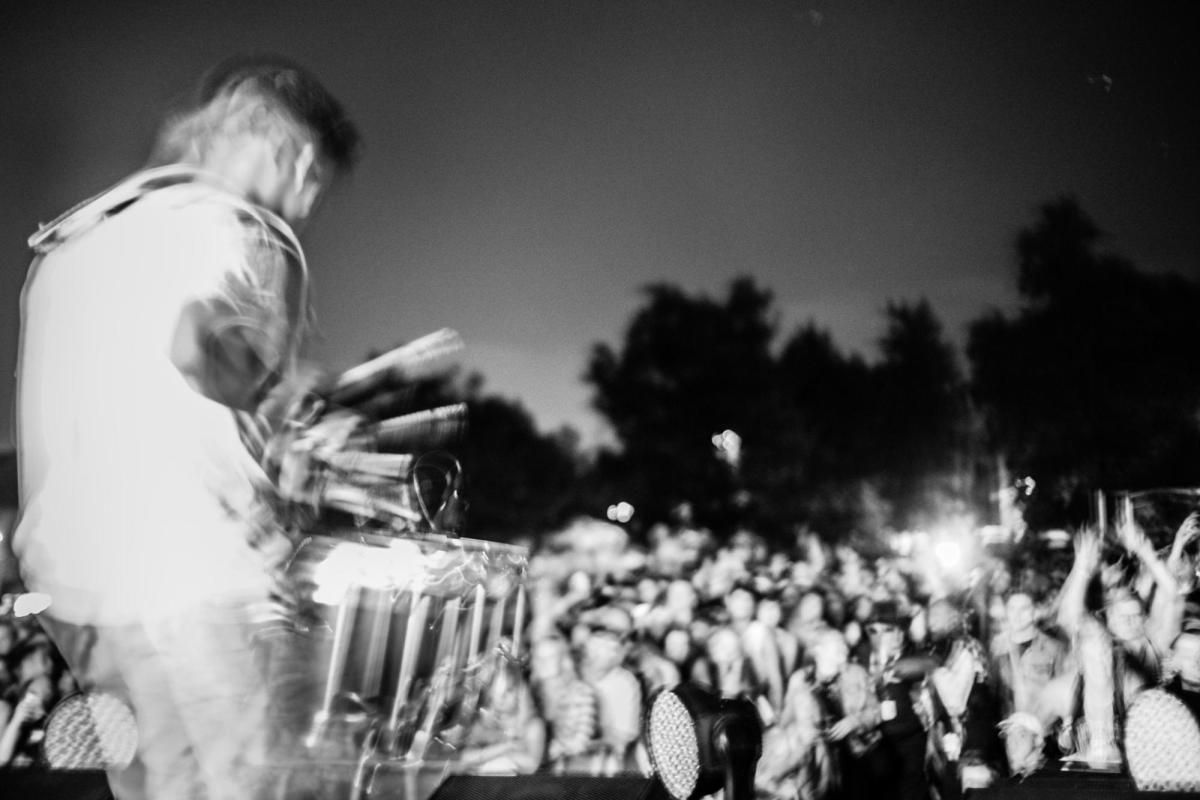 artist performing for crowd