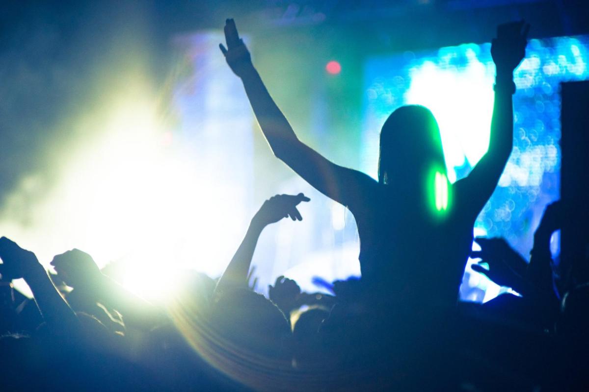 students at a concert