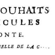 Screenshot of first page of the tale, text only (French), "Les Souhaites Ridicules".