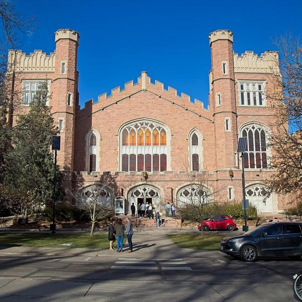 Macky Auditorium, the venue for graduation, on the Winter Solstice