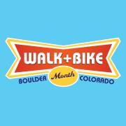 Boulder Walk and Bike Month logo.