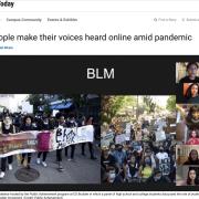 image of youth led webinar discussing Black Lives Matter 