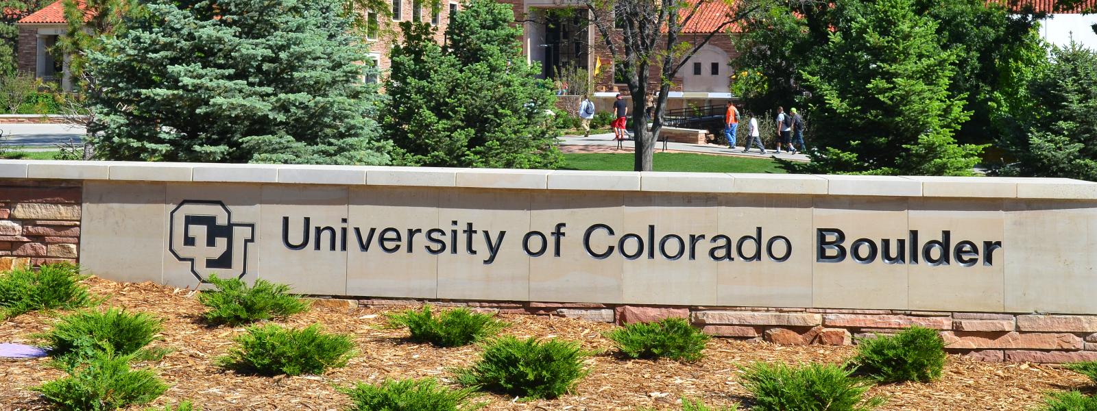CU Boulder sign
