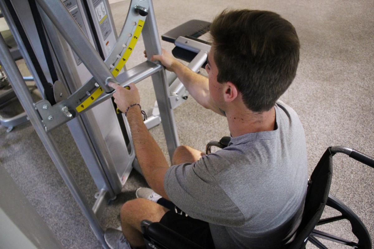 student using ada equipment