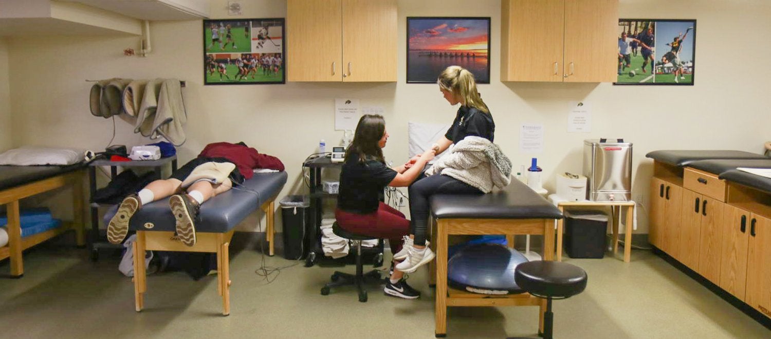 student getting treatment at the RICC