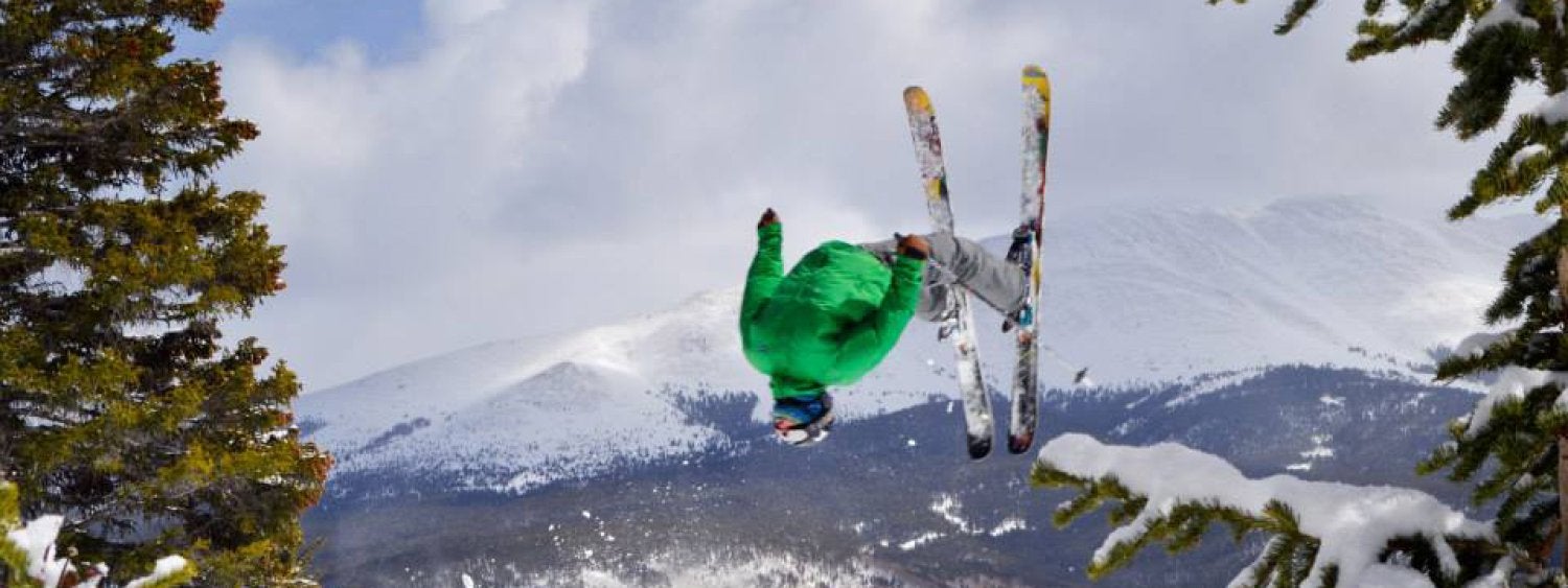 freestyle skier doing a flip