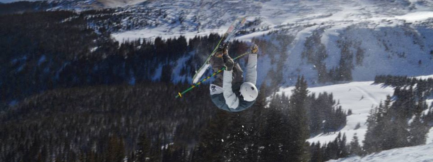 freestyle skier in the air