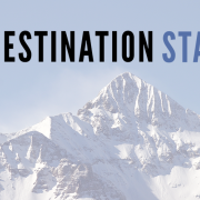 destination startup logo with mountain