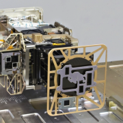 CU Boulder's Ralphie logo on an EXIS instrument created by LASP