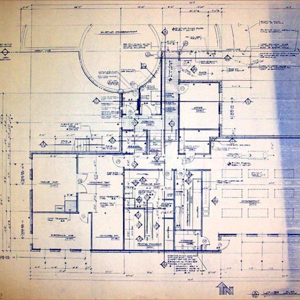 Blueprint for the Expansion of Sommers-Bausch Observatory (quadrupling its floorspace) (September 1980) Photo credit Keith Gleason, Sommers-Bausch Observatory