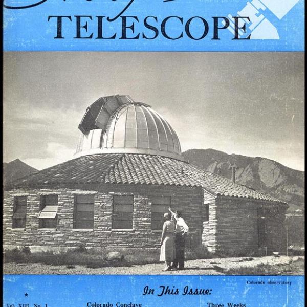 Sky & Telescope Magazine Cover Featuring Sommers-Bausch Observatory (November 1953) Photo credit High Altitude Observatory and Sky & Telescope Magazine