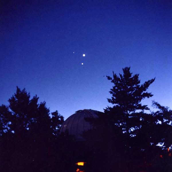 Triple Conjunction over Sommers-Bausch Observatory (Boulder Daily Camera, June 18, 1991) Photo credit Ray Martin, Boulder Daily Camera