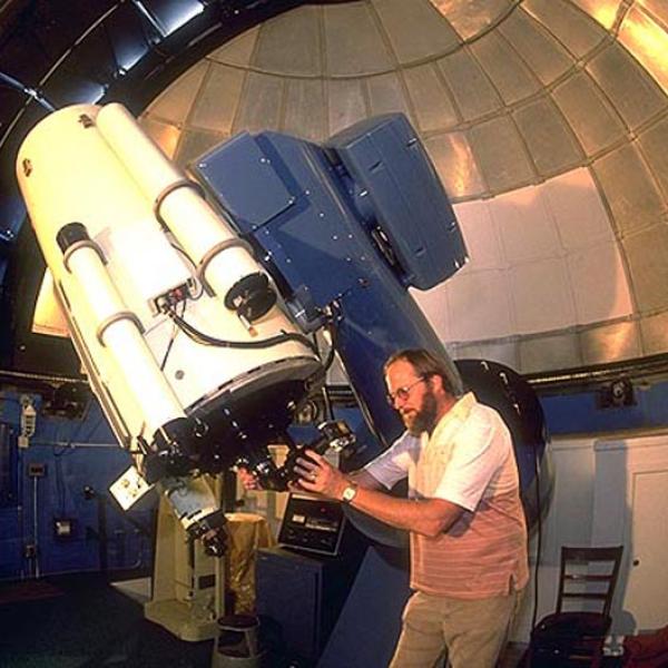 Using the 24-Inch for Halley's Comet (Keith Gleason, Boulder Daily Camera article) (1986) Photo credit Jerry Cleveland, Boulder Daily Camera