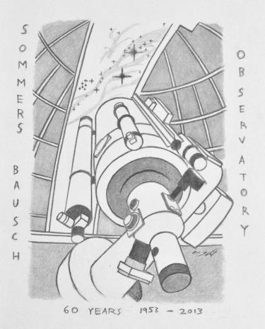 Illustration of the SBO 24-inch by Eric Maxwell Mc Neil Former Observatory Assistant.