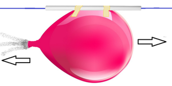 diagram of a balloon rocket 
