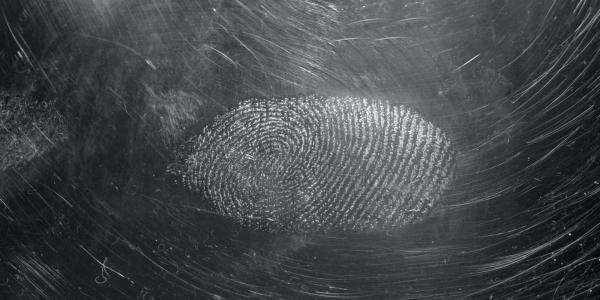 close-up of fingerprint 