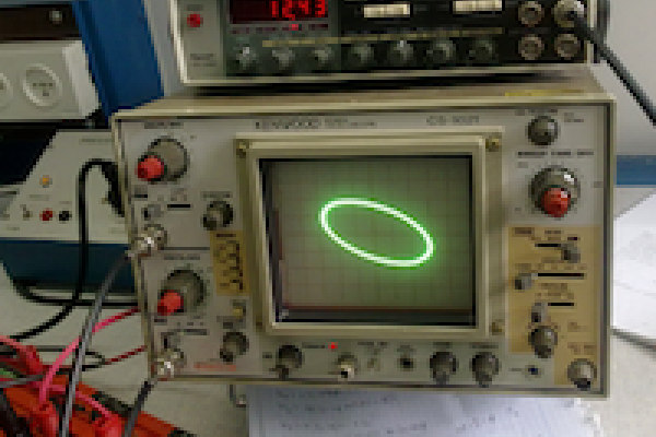 an oscilloscope