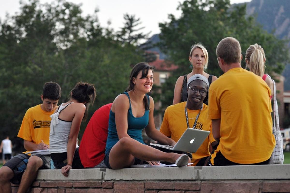 Students on Farrand Field