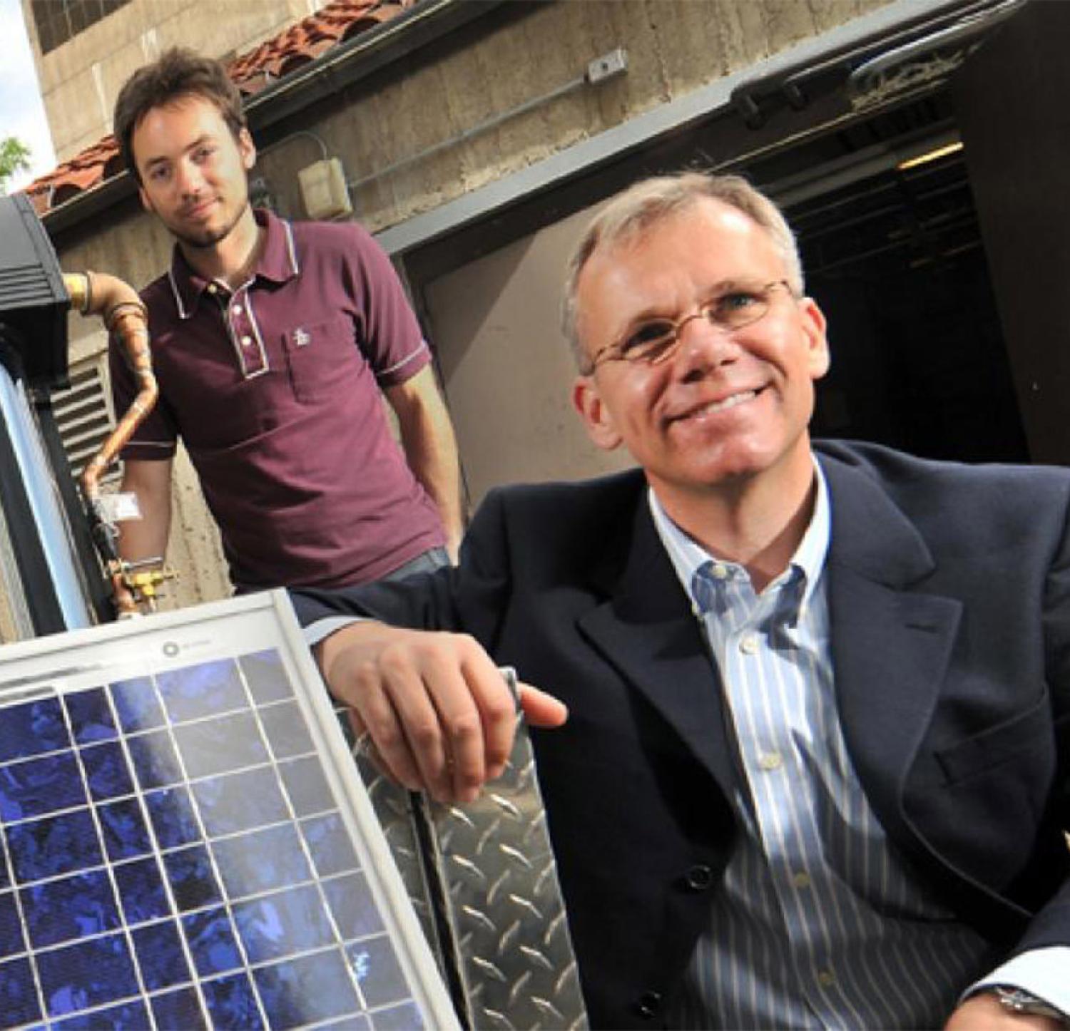 Dr. Gregor Henze’s and team member with electric grid