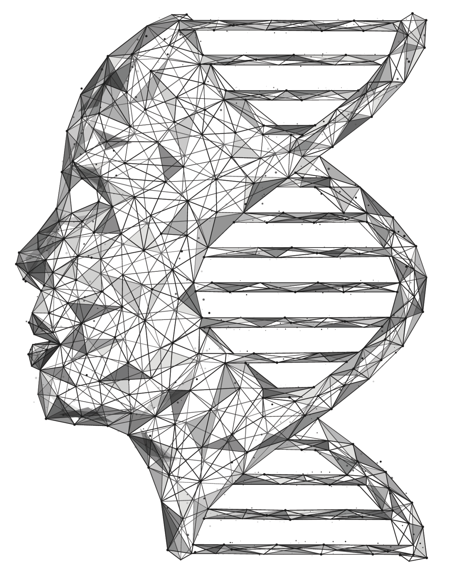 Face and DNA illustration